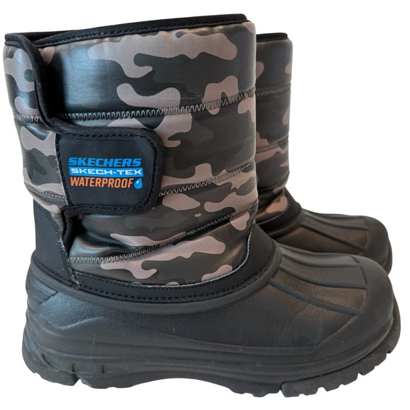 Skechers Skech -Tex Slip On Camo‎ Snow Waterproof  -20 Celsius Boots Size 5 - Picture 1 of 11